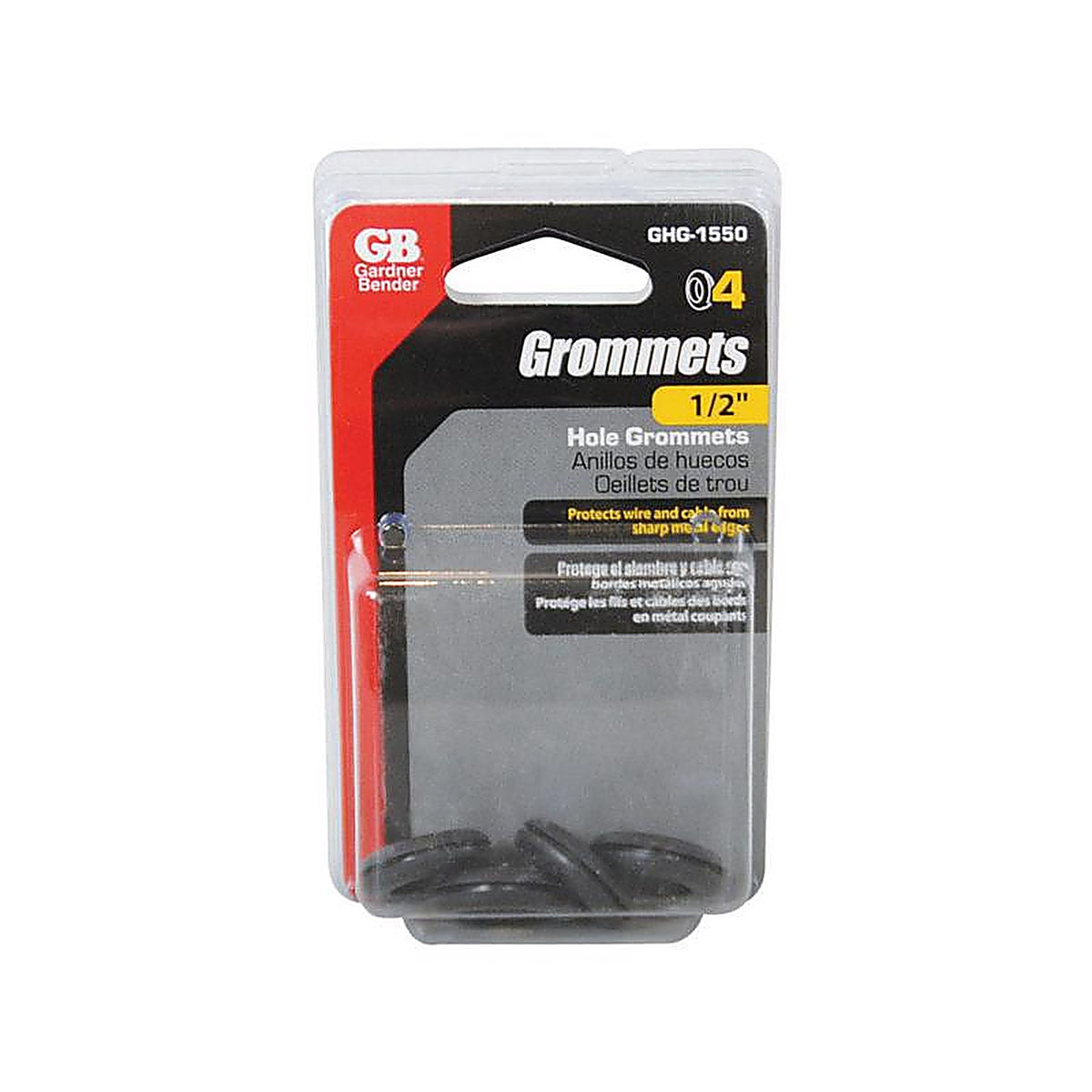 Gardner Bender GHG-1550 1/2 in. Dia. Flexible Vinyl Grommets 4/Pack