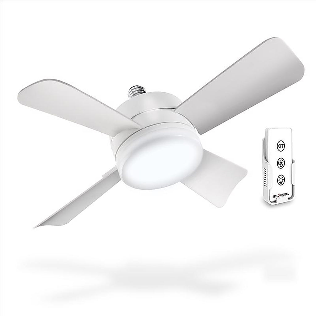 Bell & Howell - 8563 - 15 In. Matte White LED Indoor Socket Fanlight