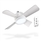 Bell & Howell - 8563 - 15 In. Matte White LED Indoor Socket Fanlight