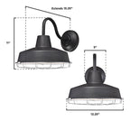 Westinghouse - 6131300 - Academy 1-Light Textured Black Wall Sconce