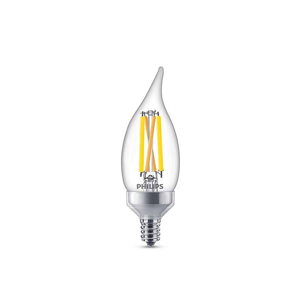 Philips - 564492 - Ba11 E12 (Candelabra) LED Bulb Soft White 75 Watt Equivalence 3 Pack