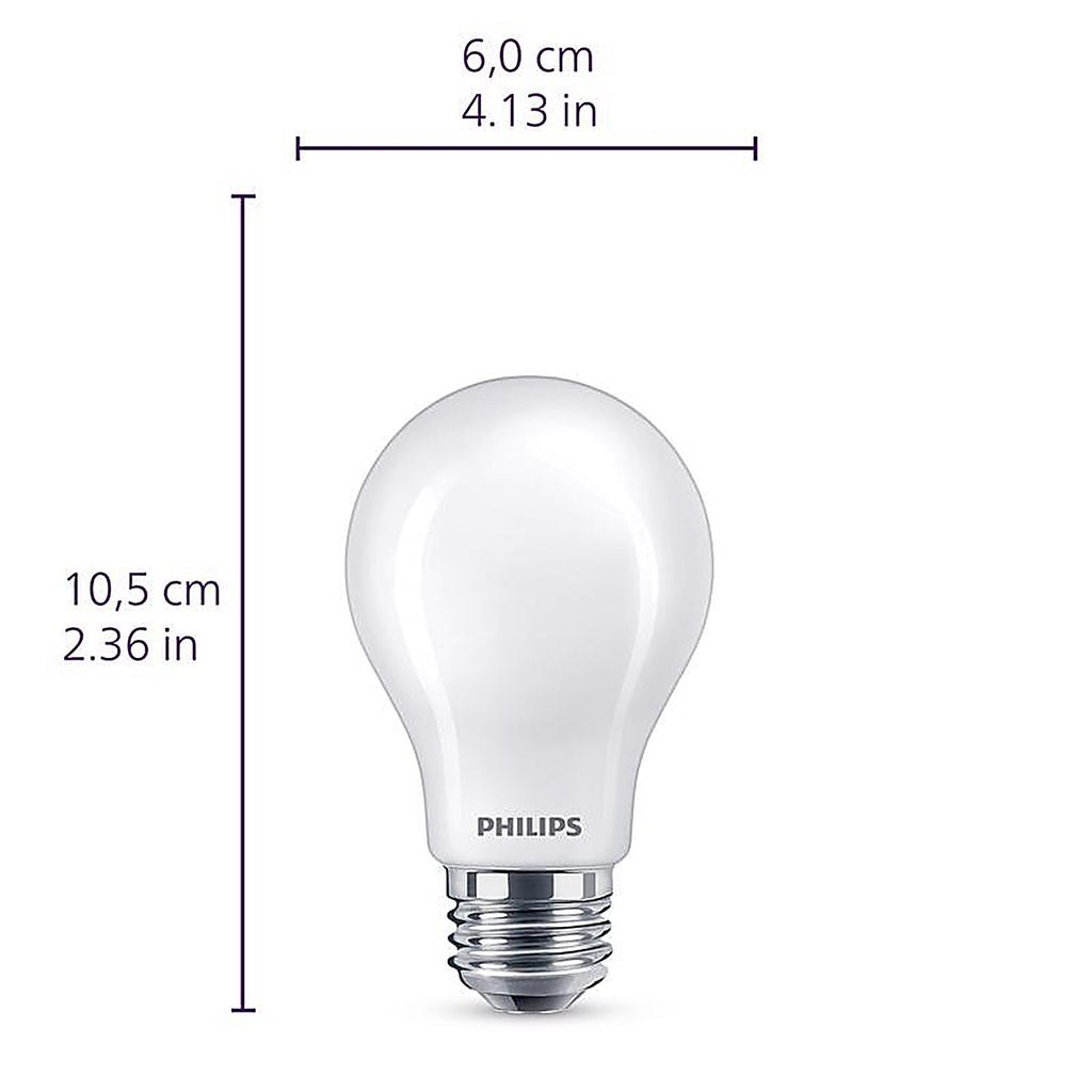 Philips - 576116 - Ultra Definition A19 E26 (Medium) LED Bulb Soft White 60 Watt Equivalence 4 Pack