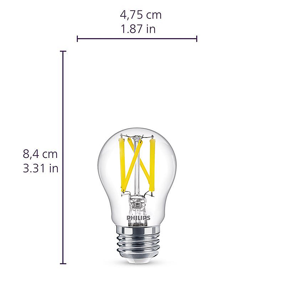 Philips - 573386 - A15 E26 (Medium) LED Bulb Soft White 60 Watt Equivalence 2 Pack