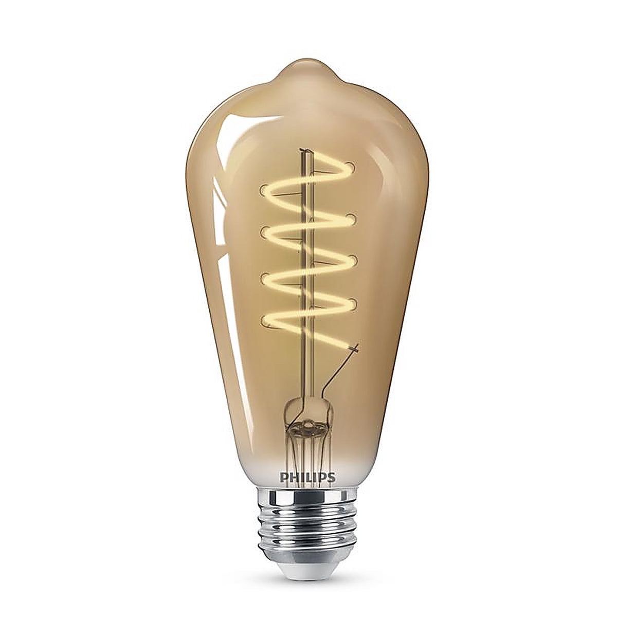 Philips - 565622 - St19 E26 (Medium) LED Bulb Amber 60 Watt Equivalence 1 Pack