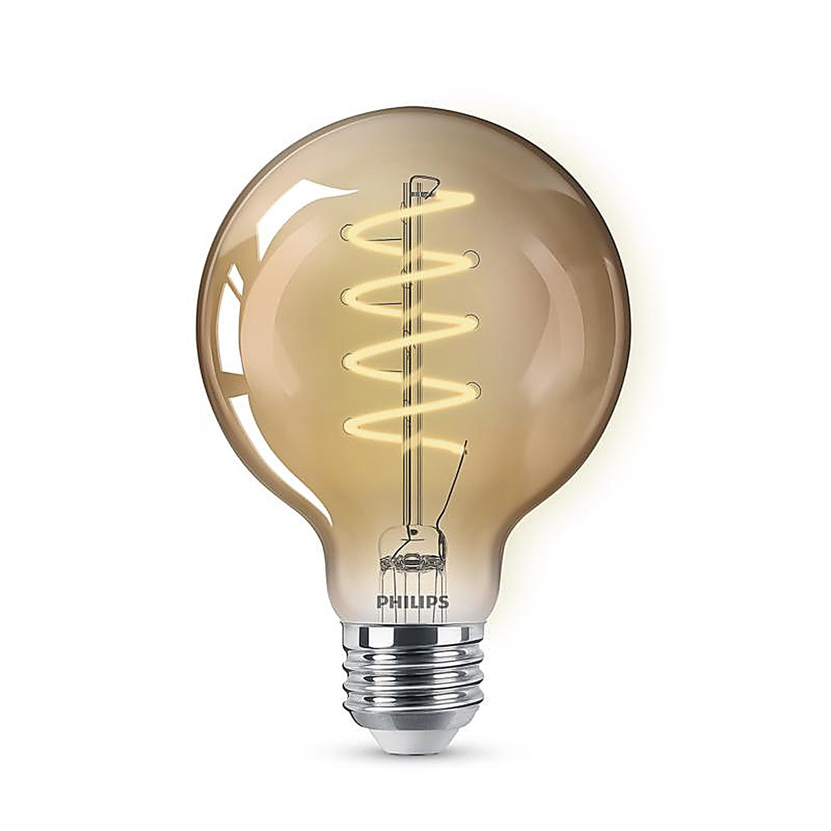 Philips - 565887 - G25 E26 (Medium) LED Bulb Amber 60 Watt Equivalence 1 Pack