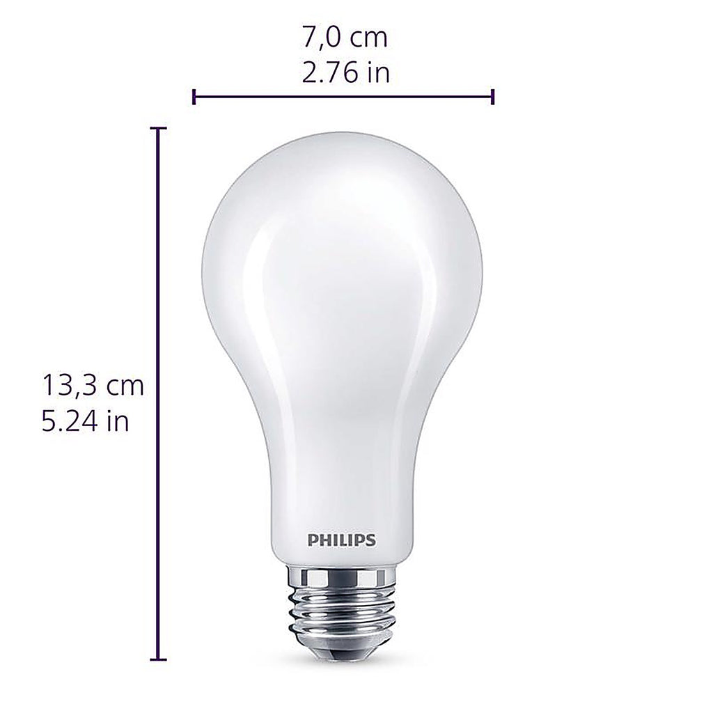 Philips - 576363 - A21 E26 (Medium) LED Bulb Soft White 100 Watt Equivalence 1 Pack