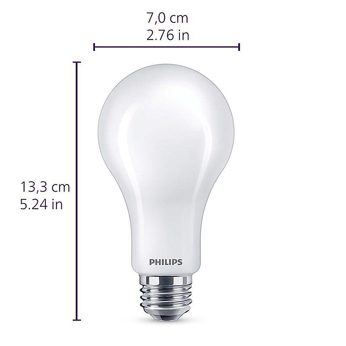 Philips - 576363 - A21 E26 (Medium) LED Bulb Soft White 100 Watt Equivalence 1 Pack