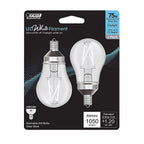 Feit - BPA1575C950WFL2 - White A15 E12 (Candelabra) Filament LED Bulb Daylight 75 Watt Equivalence 2 Pack