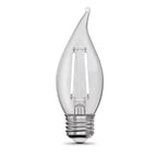 Feit - BPEFC60927WFIL2 - White Ba10 E26 (Medium) Filament LED Bulb Soft White 60 Watt Equivalence 2 Pack