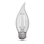 Feit - BPEFC60950WFIL2 - White Ba10 E26 (Medium) Filament LED Bulb Daylight 60 Watt Equivalence 2 Pack