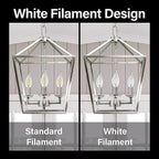 Feit - BPETC40950WFIL2 - White B10 E26 (Medium) Filament LED Bulb Daylight 40 Watt Equivalence 2 Pack