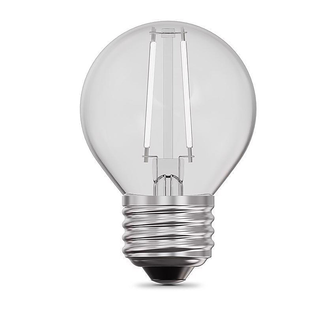 Feit - BPGM60927WFIL2 - White G16.5 E26 (Medium) Filament LED Bulb Soft White 60 Watt Equivalence 2 Pack