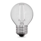 Feit - BPGM60927WFIL2 - White G16.5 E26 (Medium) Filament LED Bulb Soft White 60 Watt Equivalence 2 Pack