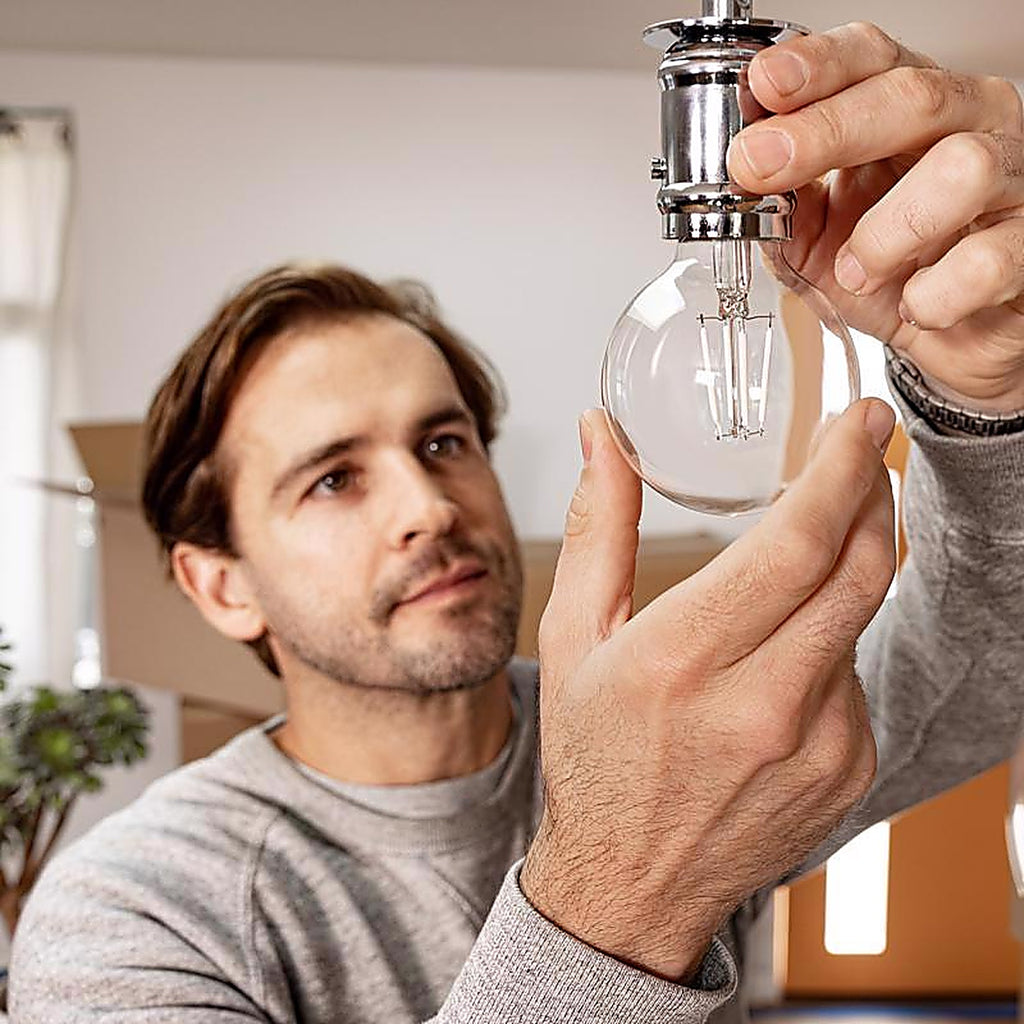 Feit - BPGM60927WFIL2 - White G16.5 E26 (Medium) Filament LED Bulb Soft White 60 Watt Equivalence 2 Pack