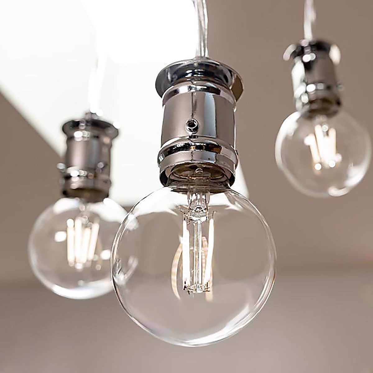 Feit - BPGM40927WFIL2 - White G16.5 E26 (Medium) Filament LED Bulb Soft White 40 Watt Equivalence 2 Pack