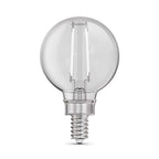 Feit - BPG1660927WFIL2 - White G16.5 E12 (Candelabra) Filament LED Bulb Soft White 60 Watt Equivalence 2 Pack