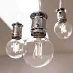 Feit - BPG1660927WFIL2 - White G16.5 E12 (Candelabra) Filament LED Bulb Soft White 60 Watt Equivalence 2 Pack