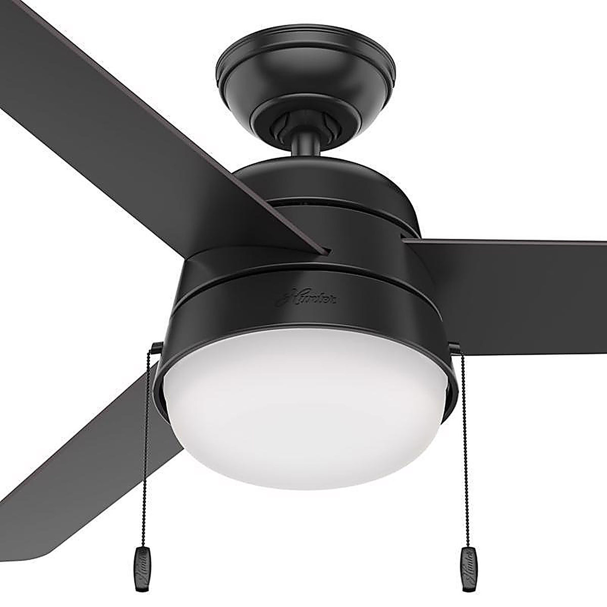 Hunter - 50386 - Aker 52 In. Matte Black LED Indoor and Outdoor Ceiling Fan