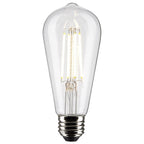 Satco - S21870 - St19 E26 (Medium) Filament LED Bulb Warm White 60 Watt Equivalence 2 Pack