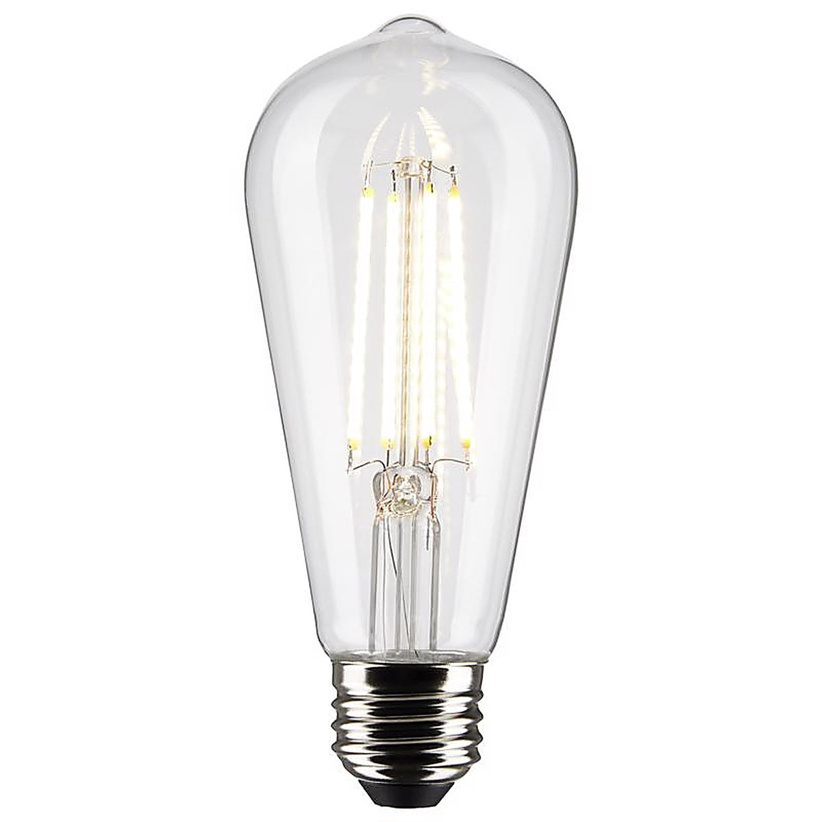Satco - S21870 - St19 E26 (Medium) Filament LED Bulb Warm White 60 Watt Equivalence 2 Pack