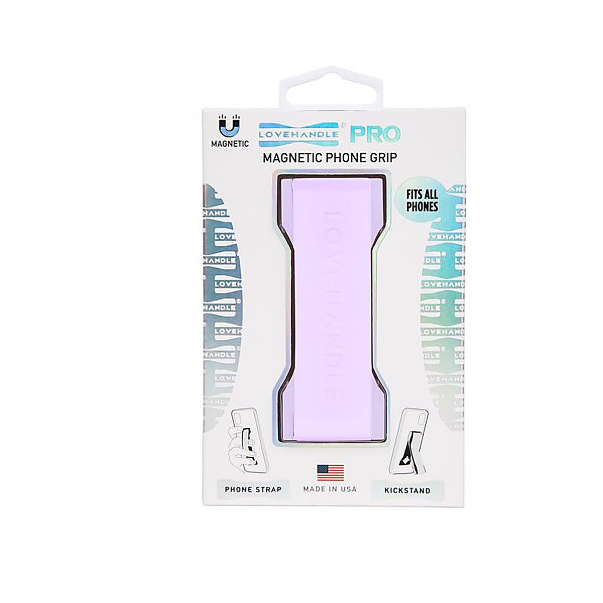LoveHandle - P-1105-22 - Lavender Magnetic Cell Phone Grip for All Mobile Devices