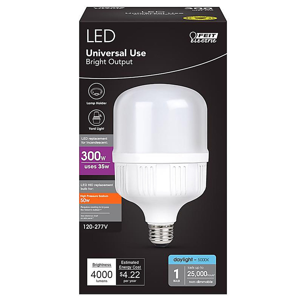 Feit - T10040005KLEDHD - T100 E26 (Medium) LED Bulb Daylight 300 Watt Equivalence 1 Pack