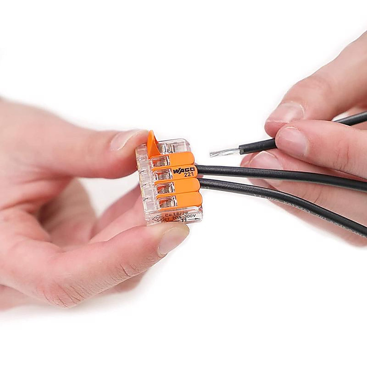 Wago - 0221415K00-012 - 221 Series 5 Port Lever Cable Connector 25 Pack
