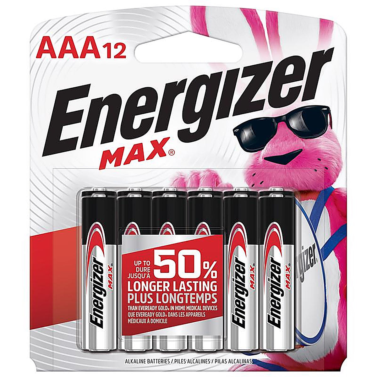 Energizer - E92BP-12 - Max Aaa Alkaline Batteries 12 Pack Carded