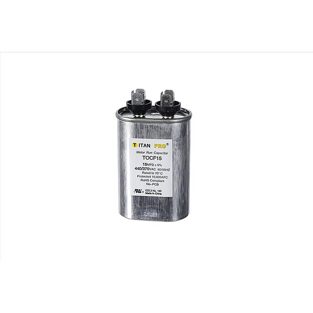 Titan Pro - TOCF15 - 15 MFD 440 V Oval Run Capacitor