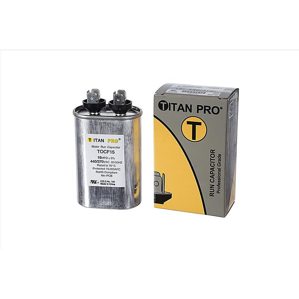 Titan Pro - TOCF15 - 15 MFD 440 V Oval Run Capacitor