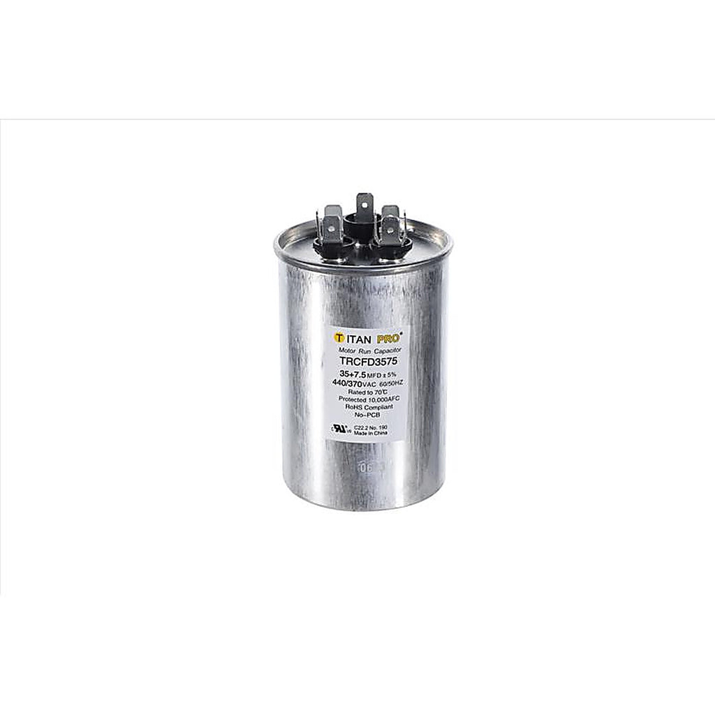 Titan Pro - TRCFD3575 - 35+7.5 MFD 440 V Round Run Capacitor