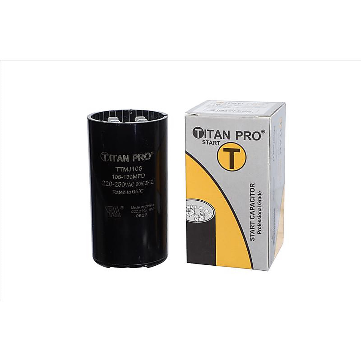 Titan Pro - TTMJ108 - 108-130 MFD 250 V Round Start Capacitor