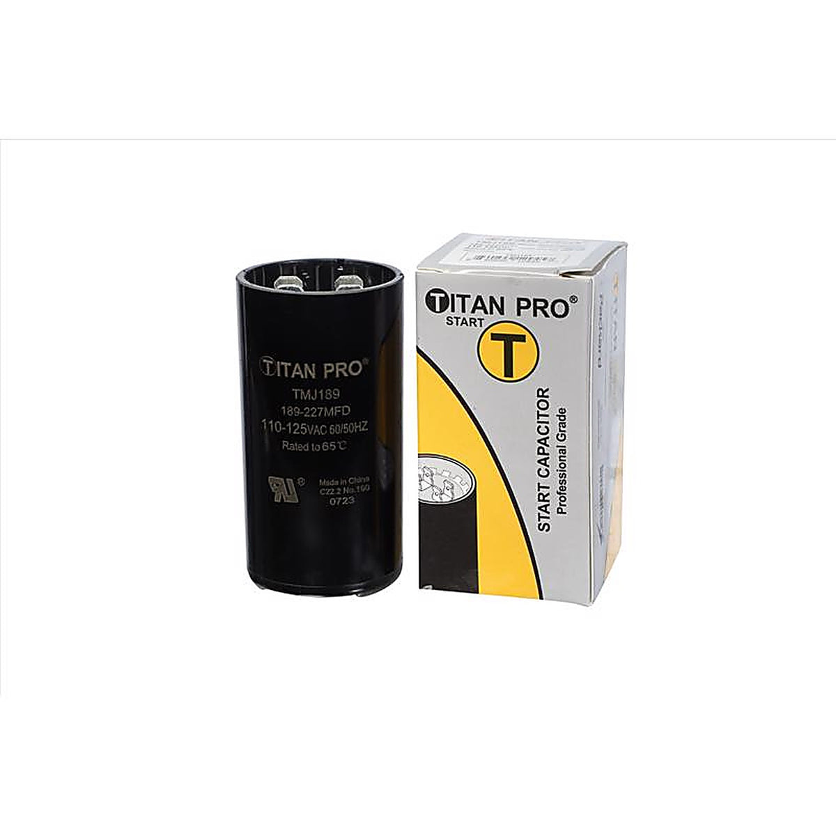 Titan Pro - TMJ189 - 189-227 MFD 125 V Round Start Capacitor
