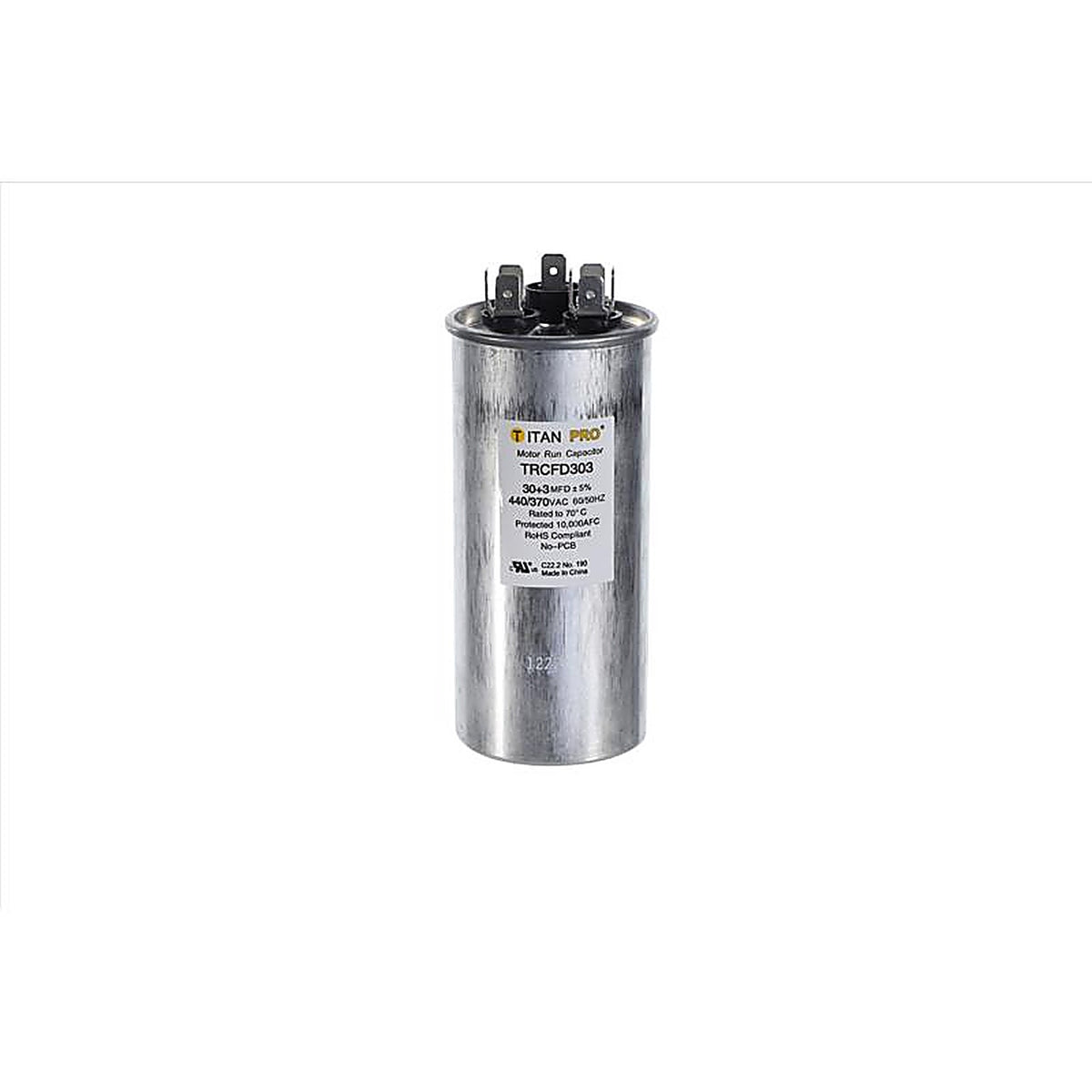 Titan Pro - TRCFD303 - 30+3 MFD 440 V Round Run Capacitor