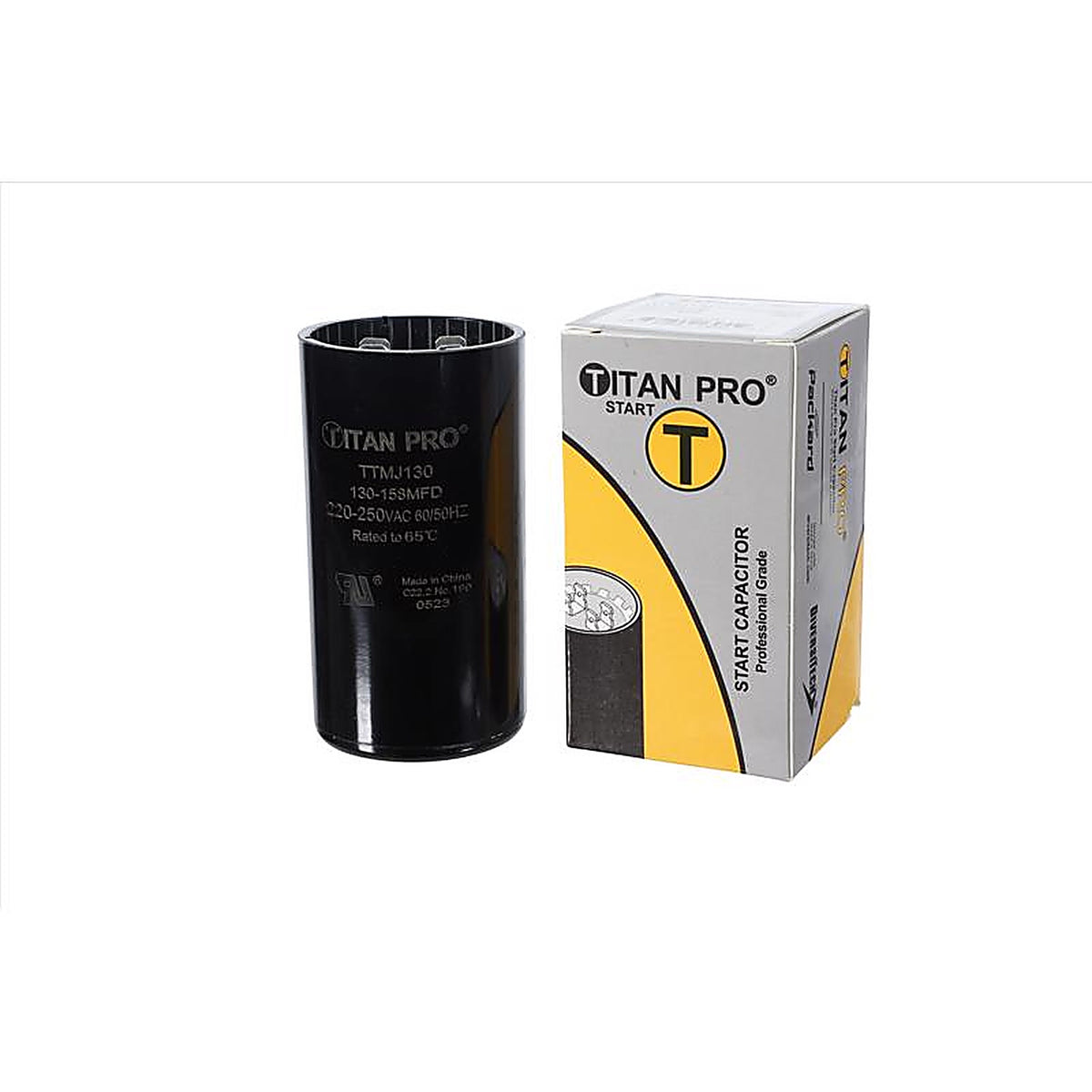 Titan Pro - TTMJ130 - 130-158 MFD 250 V Round Start Capacitor