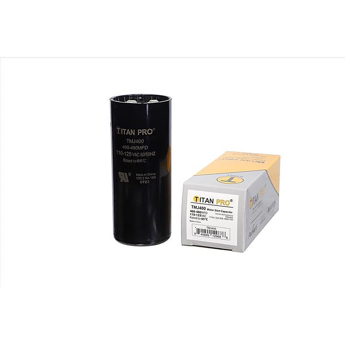 Titan Pro - TMJ400 - 400-480 MFD 125 V Round Start Capacitor