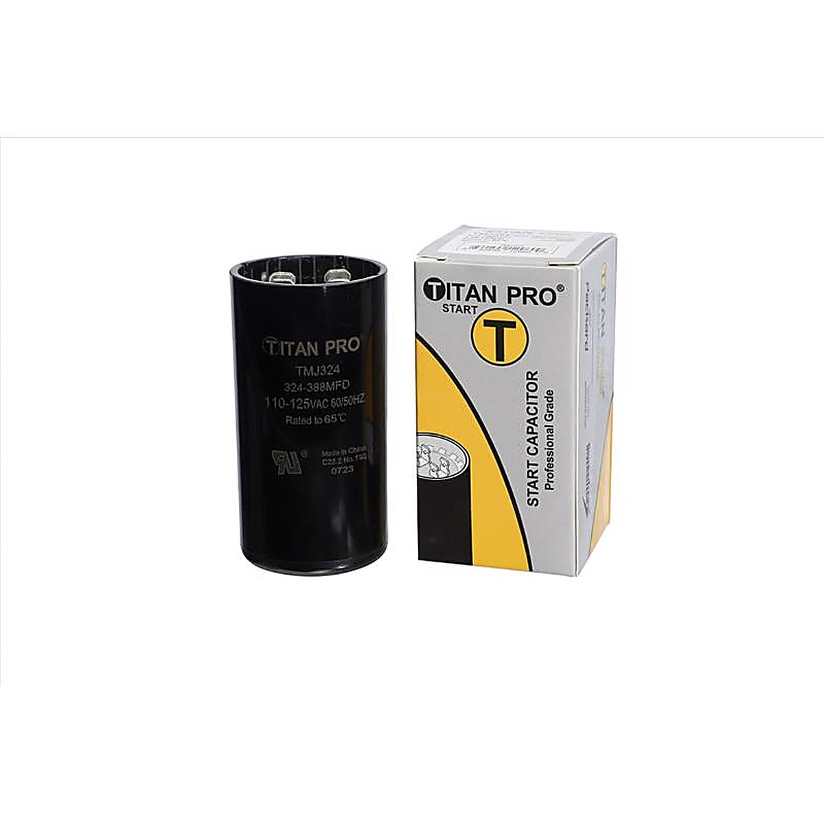 Titan Pro - TMJ324 - 324-388 MFD 125 V Round Start Capacitor
