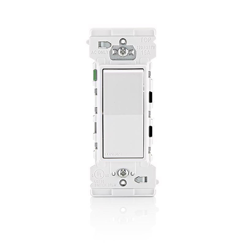 Leviton - E5601-0MW - Lever Edge 15 Amps Single Pole Rocker Switch White 10 Pack