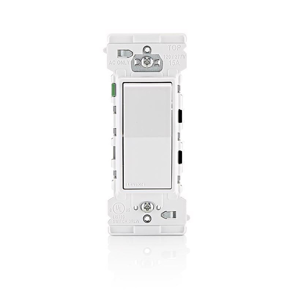 Leviton - E5601-0MW - Lever Edge 15 Amps Single Pole Rocker Switch White 10 Pack