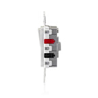Leviton - E5603-0SW - Lever Edge 15 Amps 3-Way Rocker Switch White 1 Pack