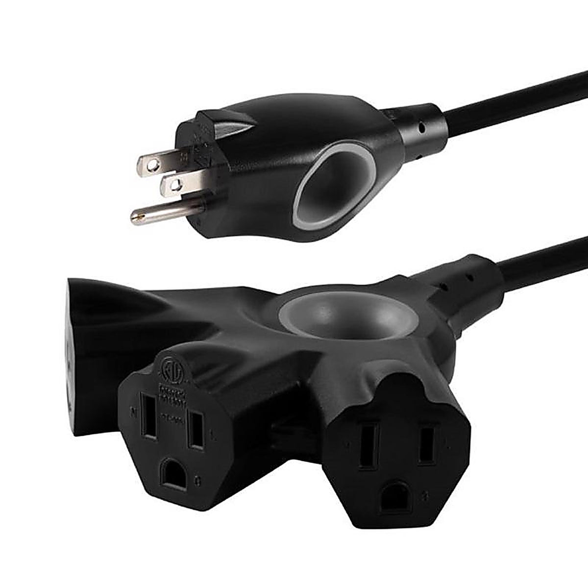 Jasco - SPC3153ZB/37-T2 - Philips Indoor or Outdoor 15 Ft. L Black Extension Cord 16/3