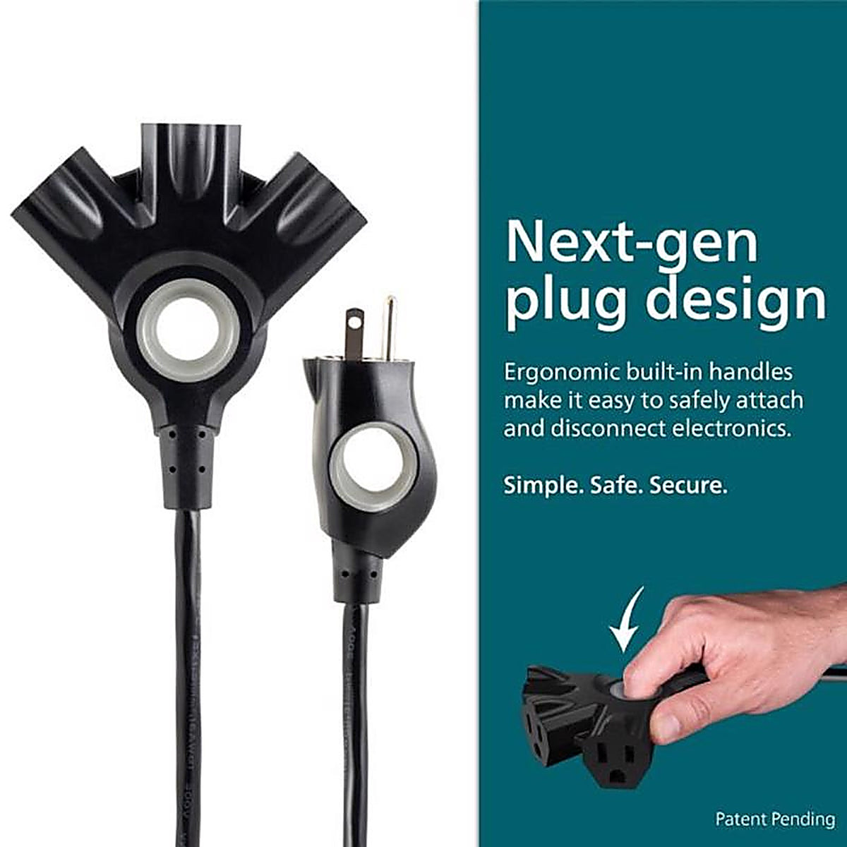 Jasco - SPC3153ZB/37-T2 - Philips Indoor or Outdoor 15 Ft. L Black Extension Cord 16/3