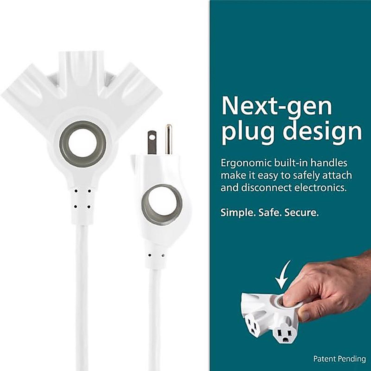 Jasco - SPC3153ZW/37-T2 - Philips Indoor or Outdoor 15 Ft. L White Extension Cord 16/3