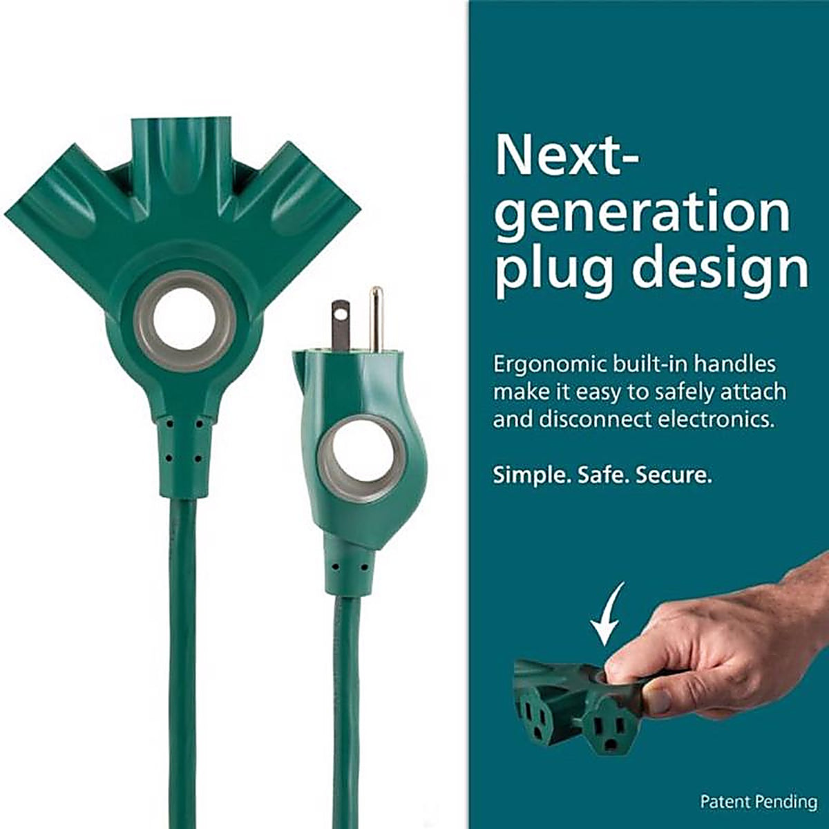 Jasco - SPC6253ZG/37-T1 - Philips Indoor or Outdoor 25 Ft. L Green Extension Cord 16/3