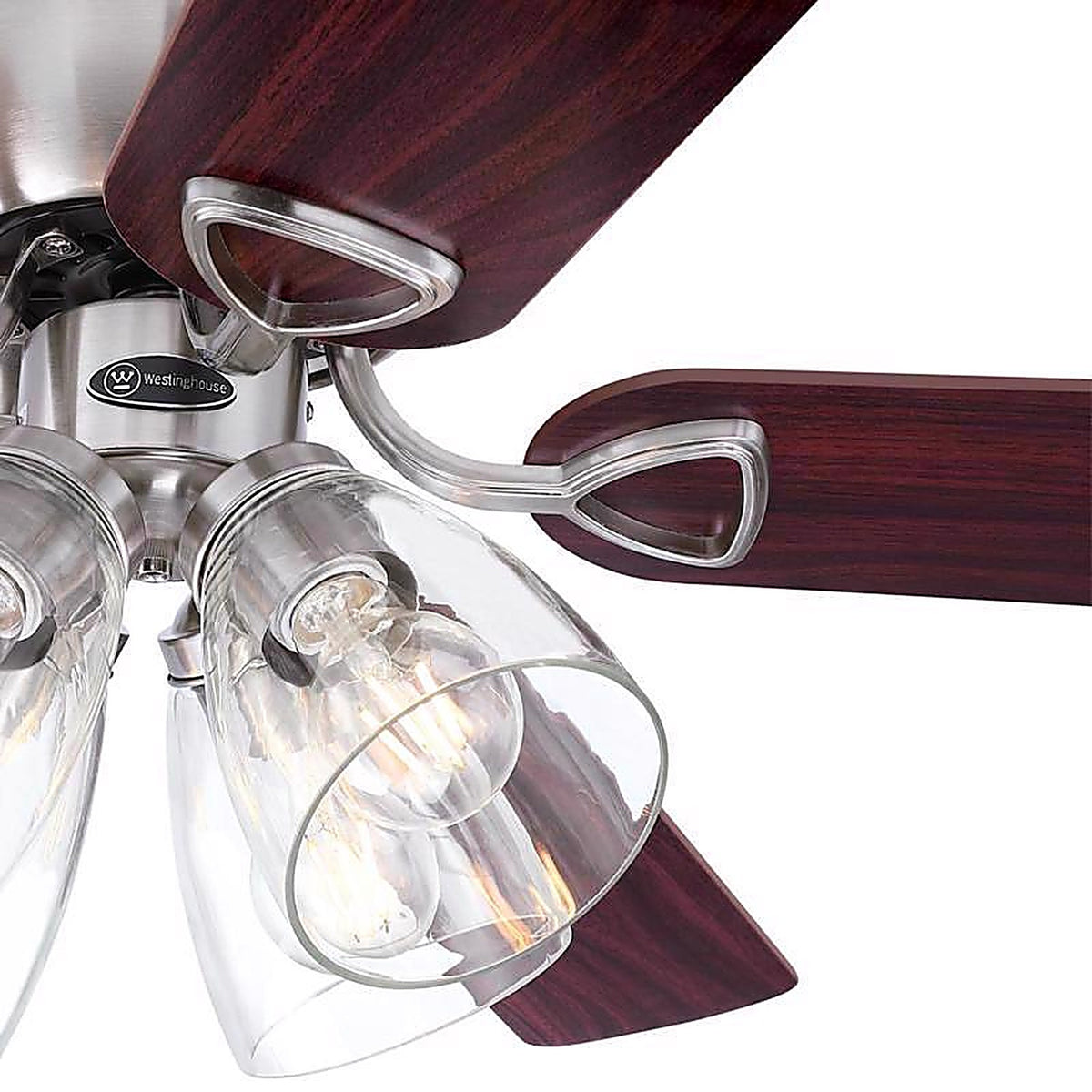 Westinghouse - 7311400 - Contempra Iv 52 In. Brushed Nickel Brown LED Indoor Ceiling Fan