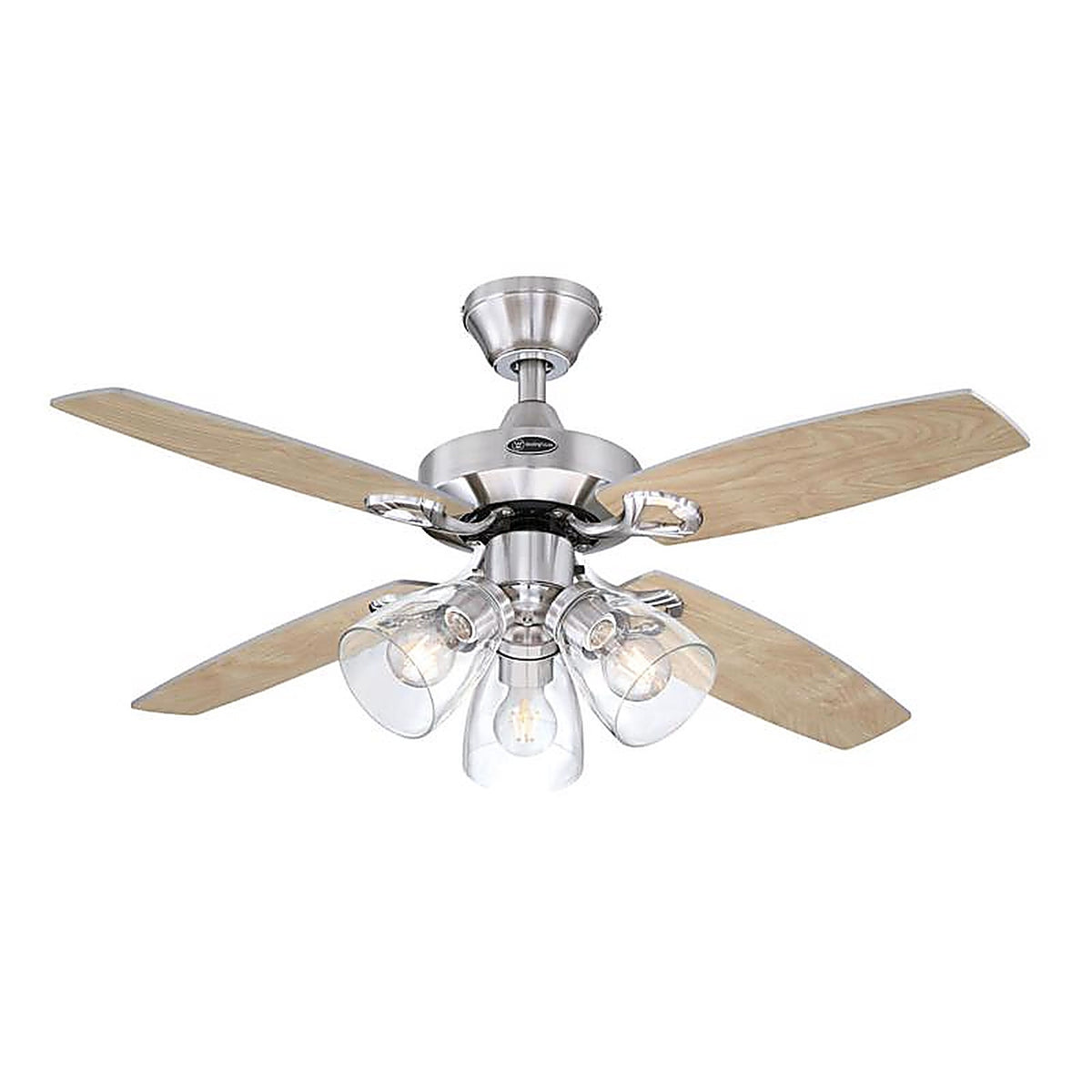 Westinghouse - 7311800 - Crusader 42 In. Brushed Nickel White LED Indoor Ceiling Fan