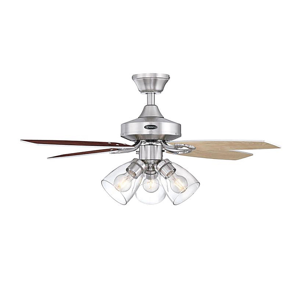Westinghouse - 7311800 - Crusader 42 In. Brushed Nickel White LED Indoor Ceiling Fan