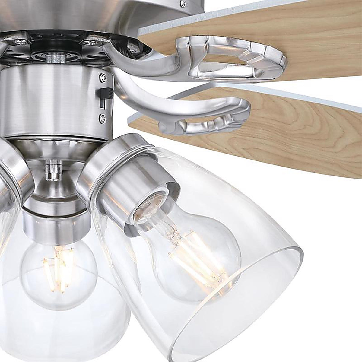 Westinghouse - 7311800 - Crusader 42 In. Brushed Nickel White LED Indoor Ceiling Fan