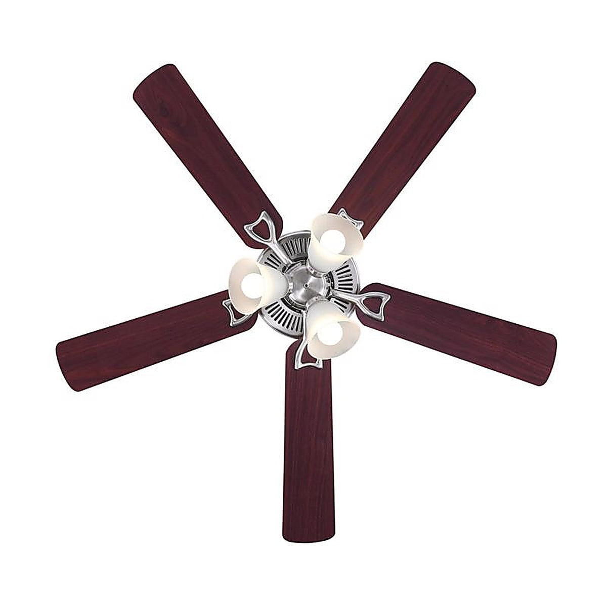 Westinghouse - 7312200 - Vintage 52 In. Brushed Nickel Brown LED Indoor Ceiling Fan