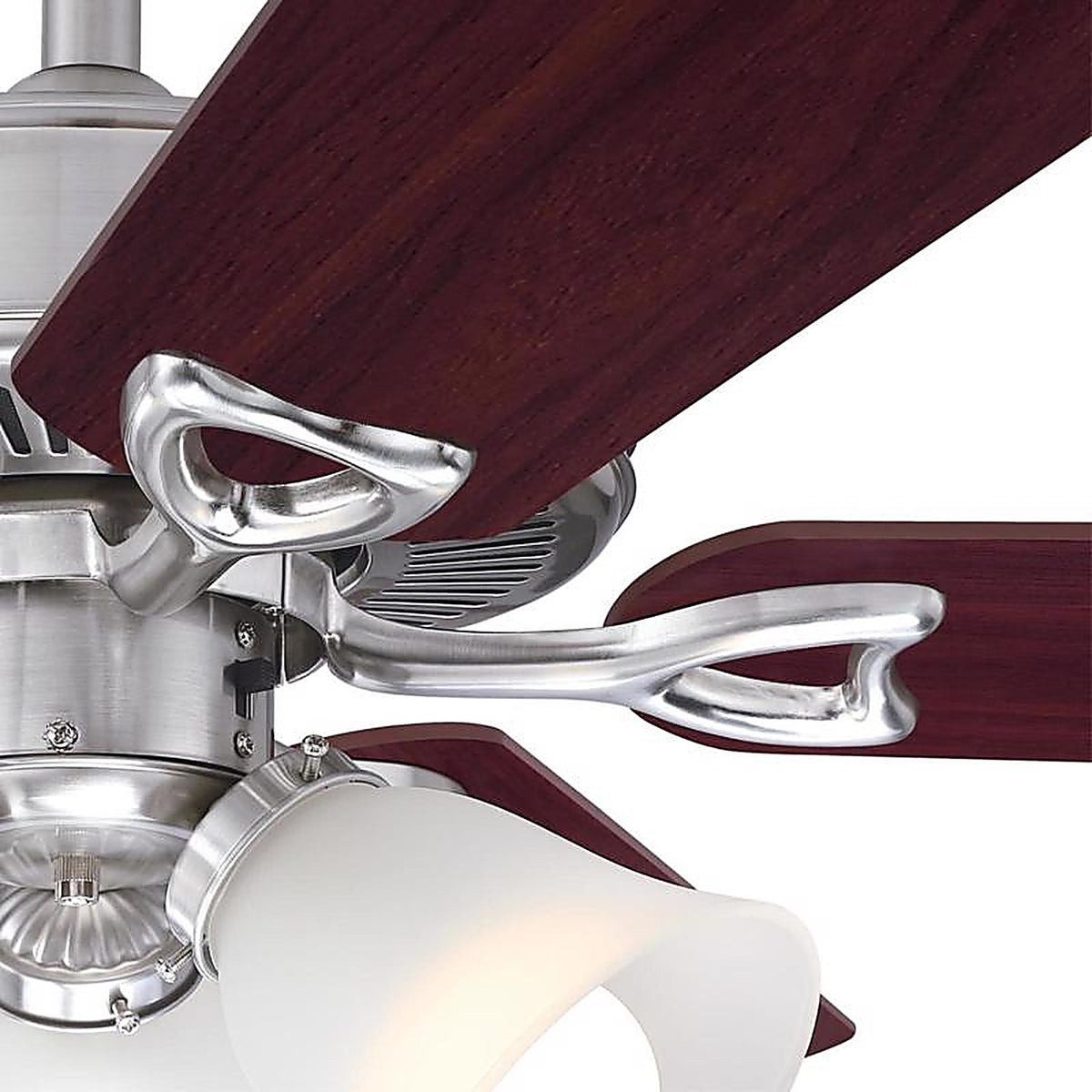 Westinghouse - 7312200 - Vintage 52 In. Brushed Nickel Brown LED Indoor Ceiling Fan
